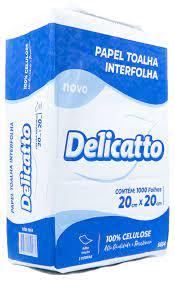 PAPEL INTERFOLHA DELICATTO 100% CELULOSE 20x20 C/1000