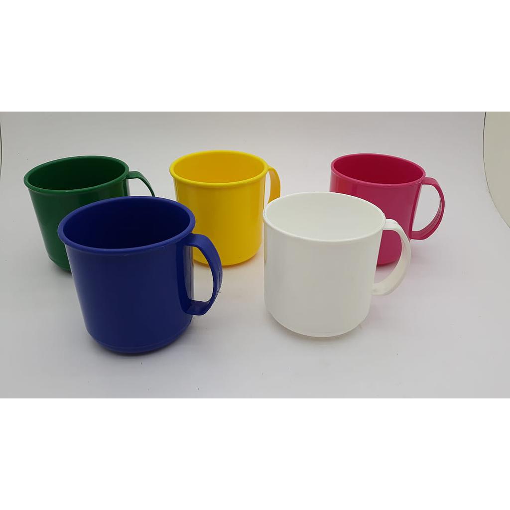 CANECA PLASTICA COLORIDA UN 